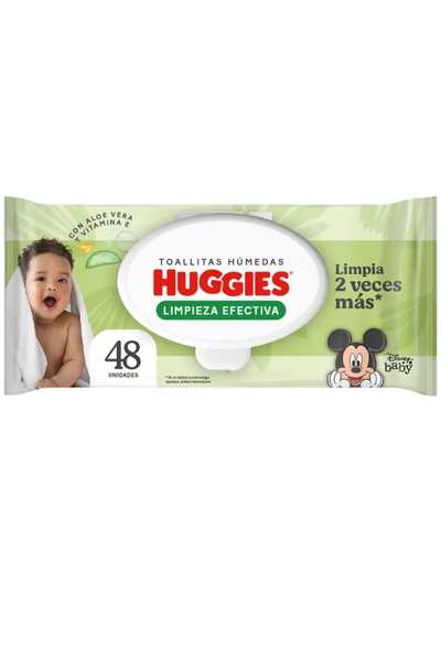 Toallitas Huggies Limpieza Efectiva x48u.