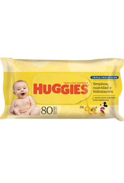 Toallitas Huggies Triple Accion x80u.