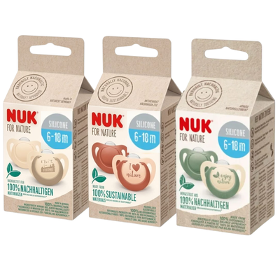 Nuk Chupetes x2 For Nature 6-18 meses