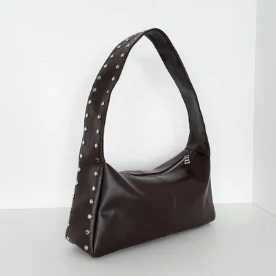 Mini bag tachas marron