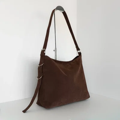 Cartera Sienna gamuza marron