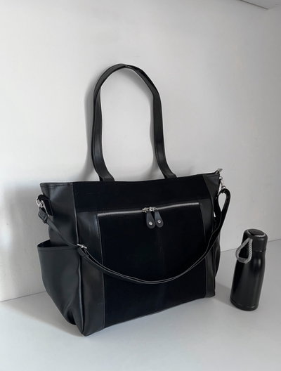 Cartera Mora Gamuza + Ecocuero