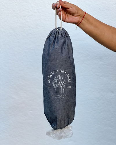 Guarda bolsas (mercado de flores - gris jean)
