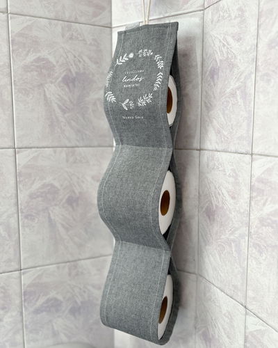 Porta papel higiénico (colecciona lindos momentos - gris jean)