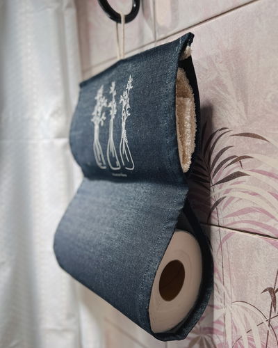 Organizador colgante (frasquitos - azul jean)