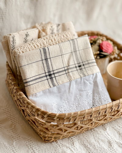 Set de repasadores (cuadrille - natural)