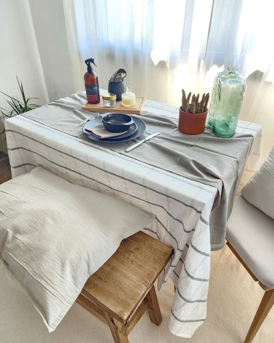 Camino de mesa Tusor - 250x50 - Gris Perla