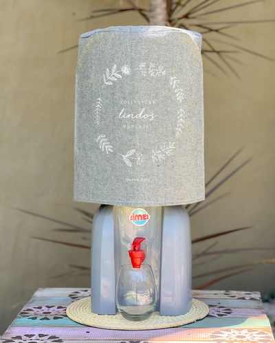 Funda para bidón 20 lts (colecciona lindos momentos - gris jean)