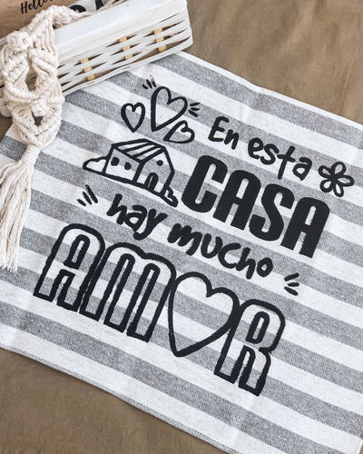 Paño de piso - En esta casa - Rayado