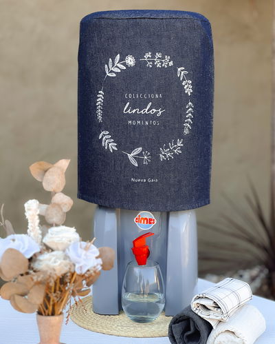 Funda para bidón 20 lts (colecciona lindos momentos - azul jean)