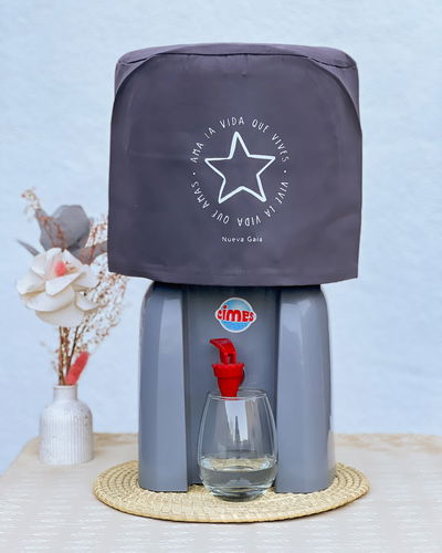 Funda para bidón 12 lts (ama la vida que vives - gris grafito)