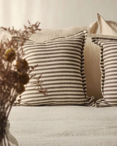 Set de Almohadones - Chocolate y natural