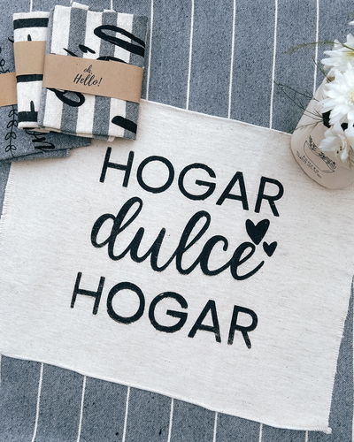 Paño de piso (hogar dulce hogar - natural)