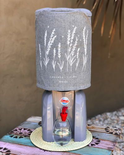 Funda para bidón 20 lts (lavandas - gris jean)