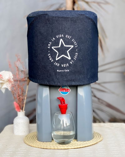 Funda para bidón 12 lts (ama la vida que vives - azul jean)