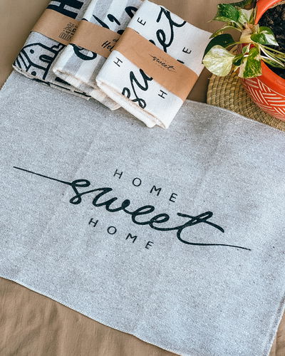 Paño de piso (home sweet home - gris)