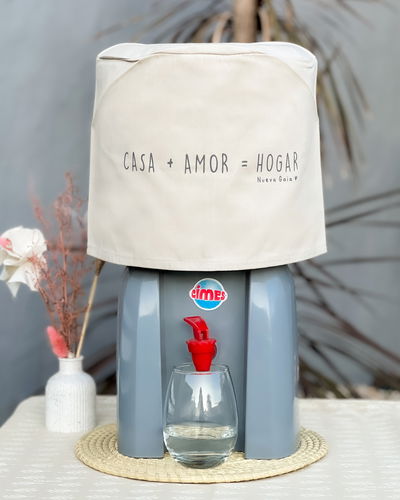 Funda para bidón 12 lts (casa + amor - natural)