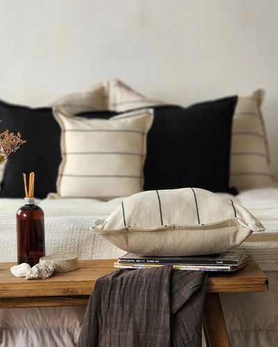 Set de Almohadones - Natural y grafito