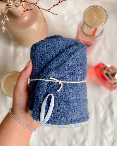 Turbante de ducha (azul)