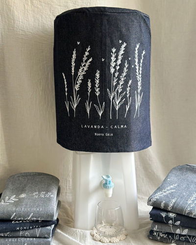 Funda para bidón 20 lts (lavandas - azul jean)