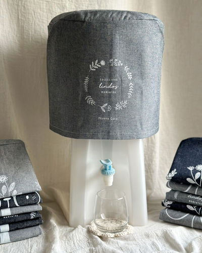 Funda para bidón 12 lts (colecciona lindos momentos - gris jean)