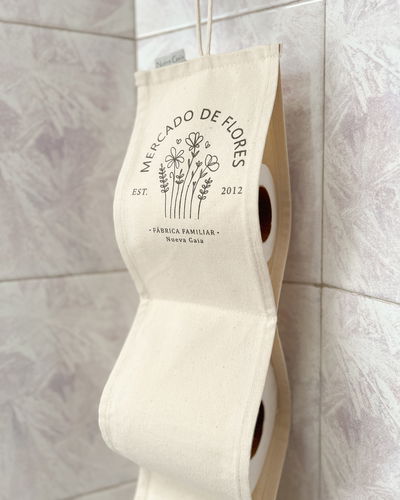 Porta papel higiénico (mercado de flores - natural)