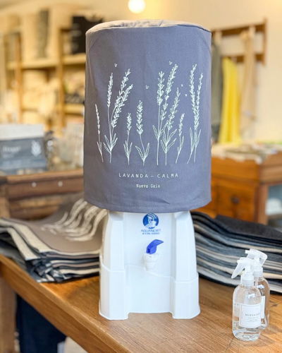 Funda para bidón 20 lts - Lavandas - Gris grafito