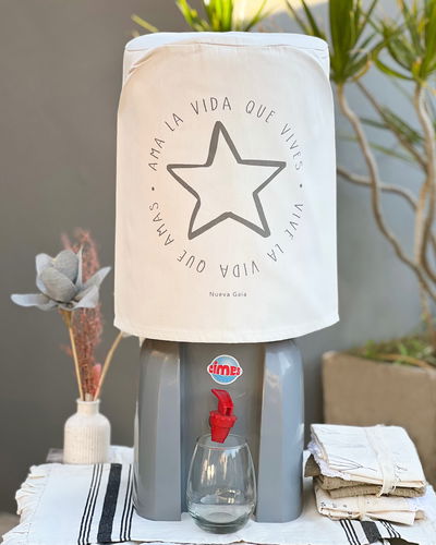 Funda para bidón 20 lts - Ama la vida que vives - Off white