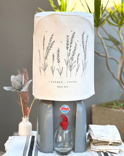 Funda para bidón 20 lts - Lavandas - Off white