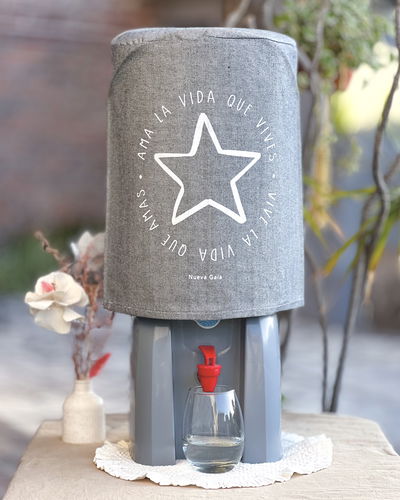 Funda para bidón 20 lts - Ama la vida que vives - Gris