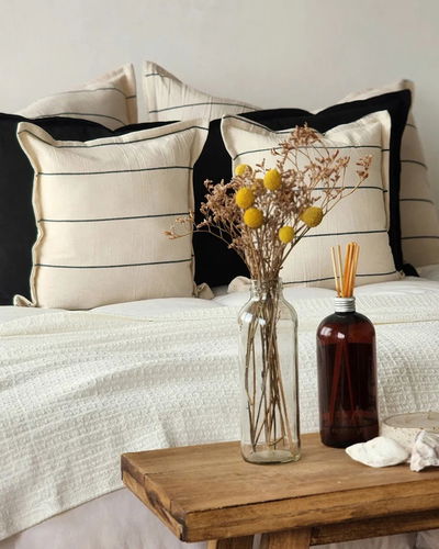 Set X2 Almohadones - 40X40 - Natural/Grafito