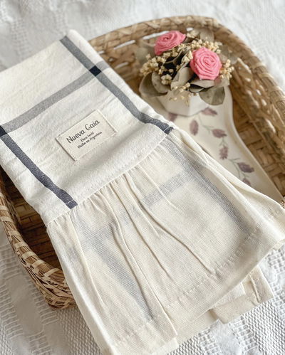 Set X2 Repasadores - Cuadrille y volados - Natural/Negro