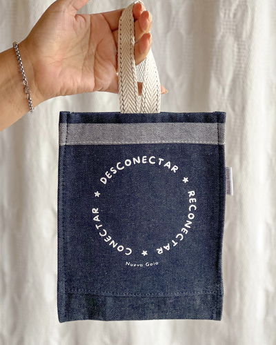 Bolsita para el auto - Desconectar, reconectar, conectar - Azul