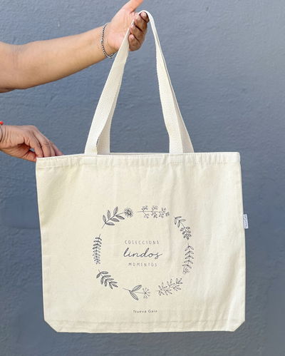 Bolso/Tote bag - Colecciona lindos momentos - Natural