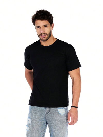 Remera Negra Regular/Clasico Premium 24.1