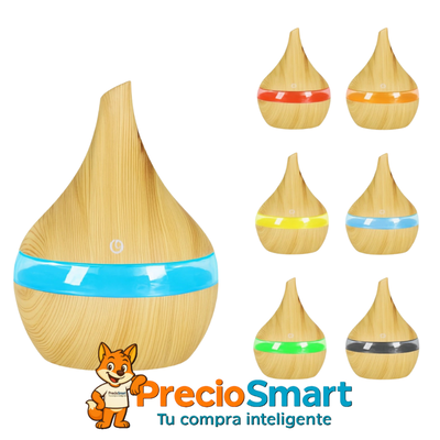 Humidificador aromatizante LED 7 colores