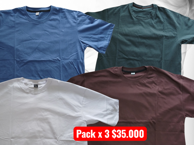 Pack Remeras x 3 / consulte por packs personalizados, talles y colores!