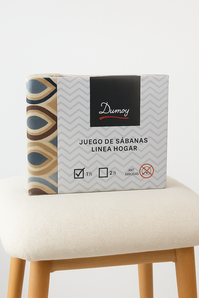 SÁBANA LÍNEA HOGAR DUMOY ESTAMPADA 1 1/2