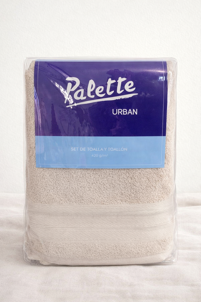 TOALLA Y TOALLÓN PALETTE PVC (JUEGO) 420GRS