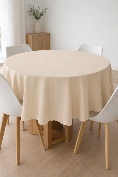 MANTEL ANTIMANCHA C/RELIEVE REDONDO 1.80MTS