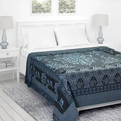 CUBRECAMA JACKARD C/FLECOS TERRENAL 1 1/2