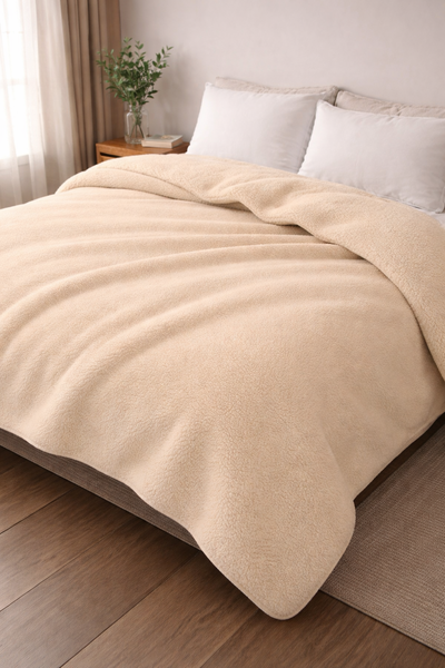 FRAZADA POLAR C/CORDERITO 1 1/2 (150X230)