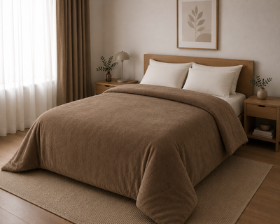 EDREDON FLANNEL LISO CON RELLENO 2 1/2 