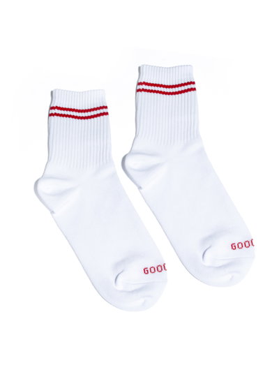 Medias 3/4 Rayas Rojas 