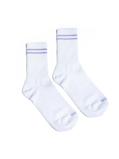 Medias 3/4 Rayas Lilas 