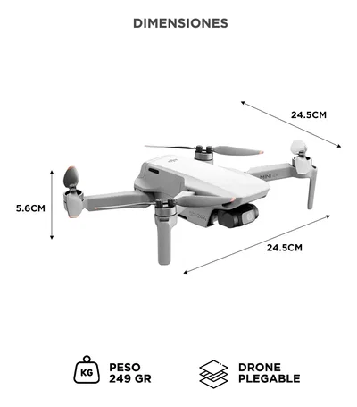 DJI Mini 4K con RC-N1C + 1 Batería