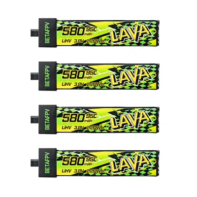Bateria BetaFPV LAVA II 580mAh 1S 95C LiHV BT2.0 | Pack x4