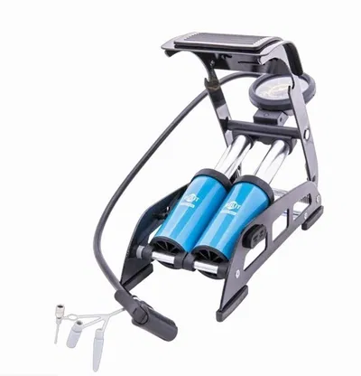 Inflador De Pie Con Manómetro Bulit Serie 600 Bici/auto