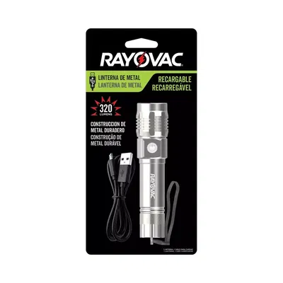LINTERNA METALICA RECARGABLE - RAYOVAC