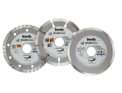 JUEGO DE 3 DISCOS DE CORTE 115mm 4 1/2" - KWB